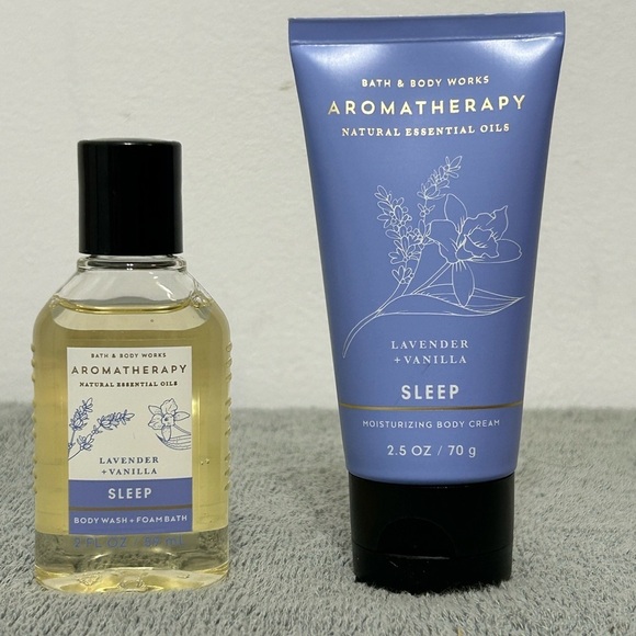 Bath & Body Works Aromatherapy Sleep Lavender Vanilla Body Cream & Body Wash Set - Picture 1 of 6